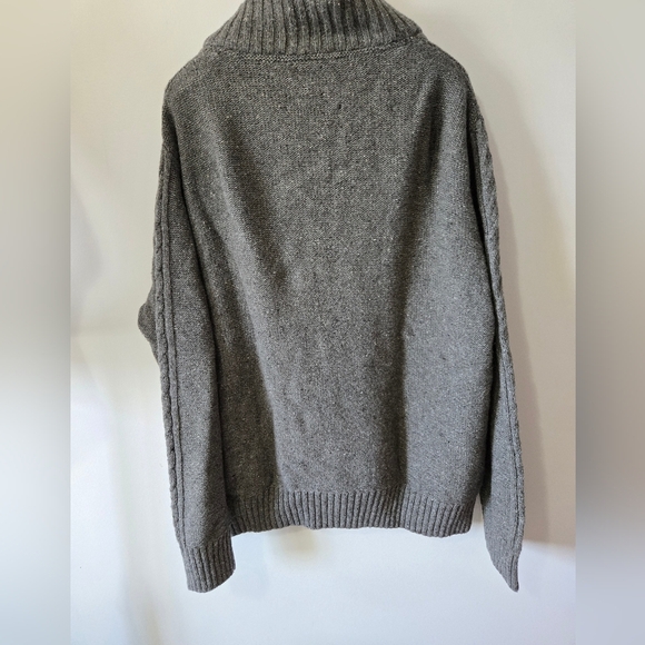 HUDSON NORTH Lambswool Blend Grey Shawl Collar Sweater. Size Mens XL - Picture 5 of 10